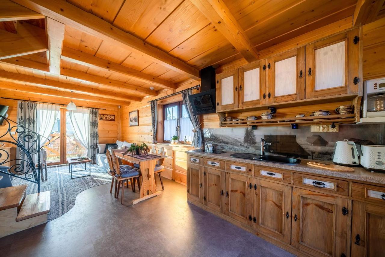 Domki Widokowe Wooden Luxury Chalet & Jacuzzi Zab Ngoại thất bức ảnh