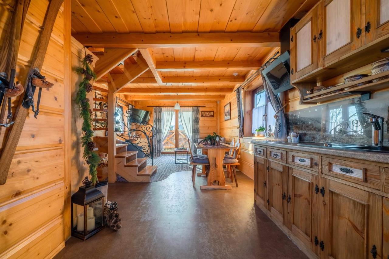 Domki Widokowe Wooden Luxury Chalet & Jacuzzi Zab Ngoại thất bức ảnh