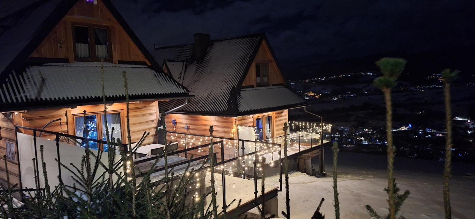 Domki Widokowe Wooden Luxury Chalet & Jacuzzi Zab Ngoại thất bức ảnh