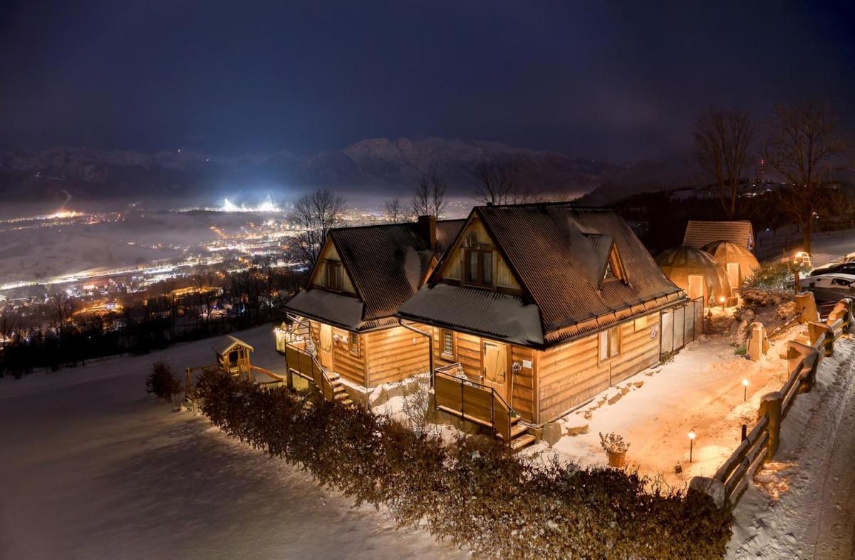 Domki Widokowe Wooden Luxury Chalet & Jacuzzi Zab Ngoại thất bức ảnh